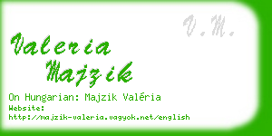 valeria majzik business card
