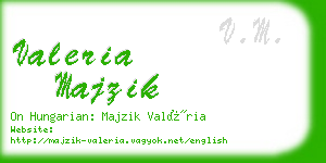 valeria majzik business card